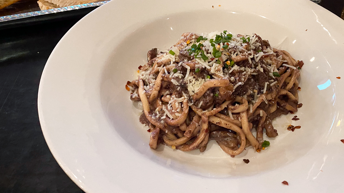Olive pasta at Broder's Pasta Bar in Edina, MN.